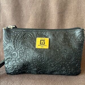 Stone Mountain Accessories Black Embossed Clutch